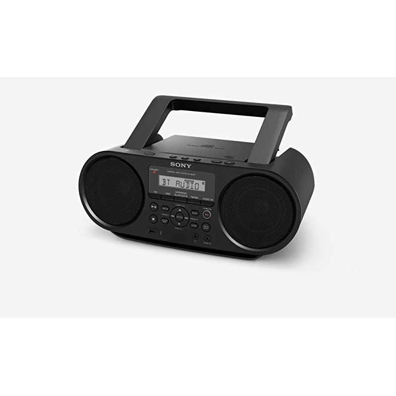 ZSRS60BT CD Boombox with Bluetooth and NFC Black with Audio Cable and Batteries Bundle 3 Items