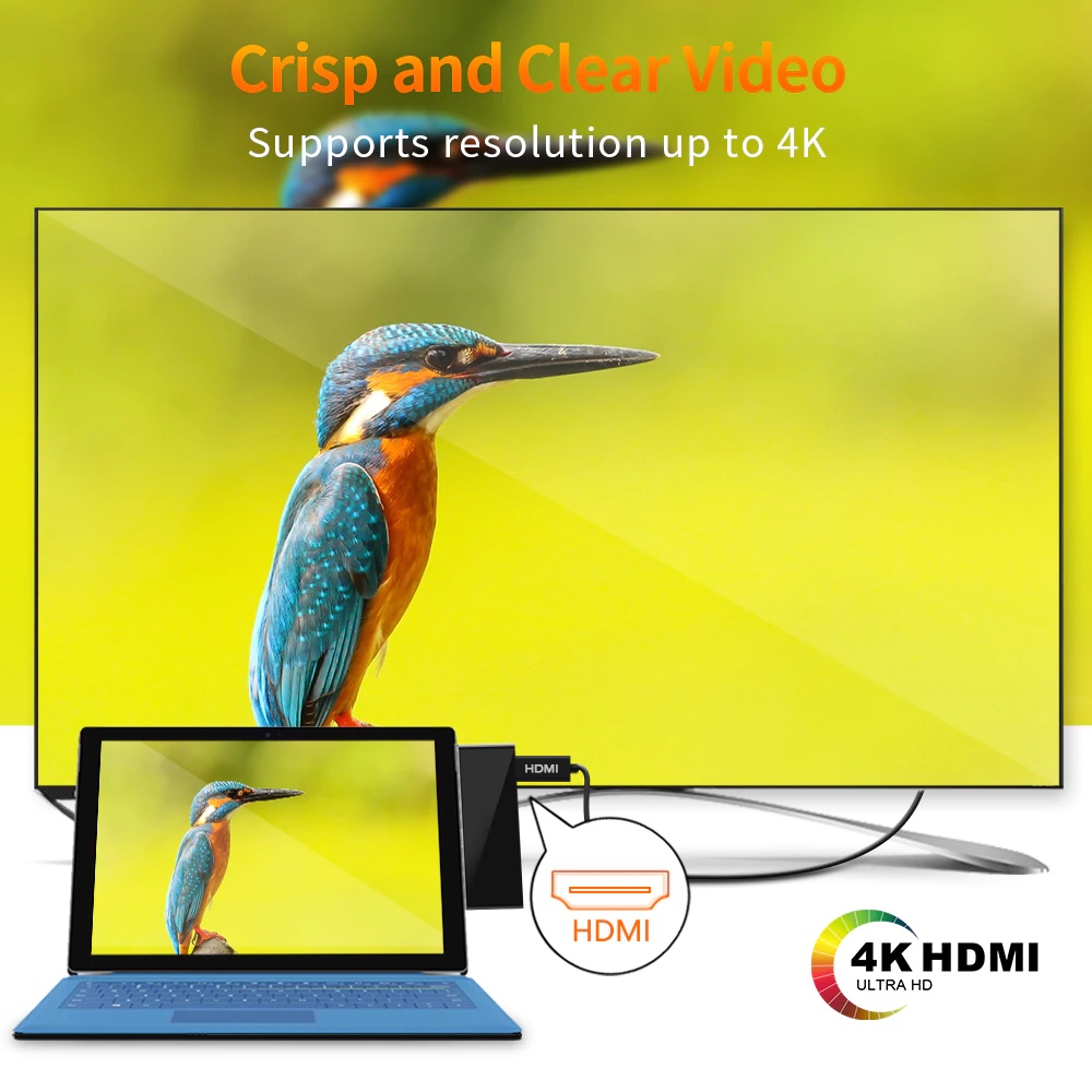 Misskit usb 3.0 card reader HUB 4K HDMI-compatible adapter SD/TF micro SD for Microsoft Surface Pro 5/6