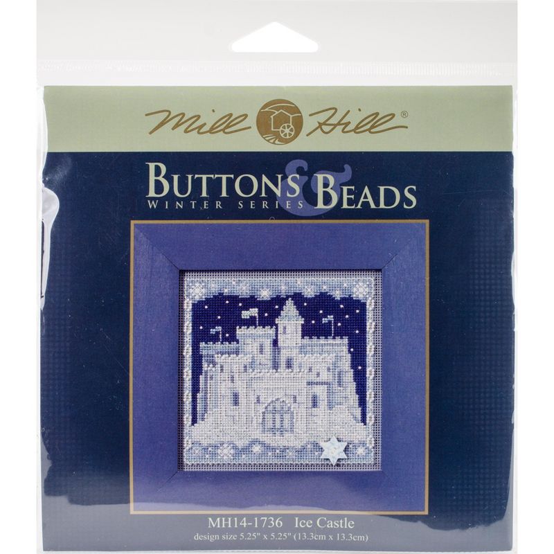 Mill Hill Buttons & Beads Counted Cross Stitch Kit 5"X5"-Ice Castle (14 Count)