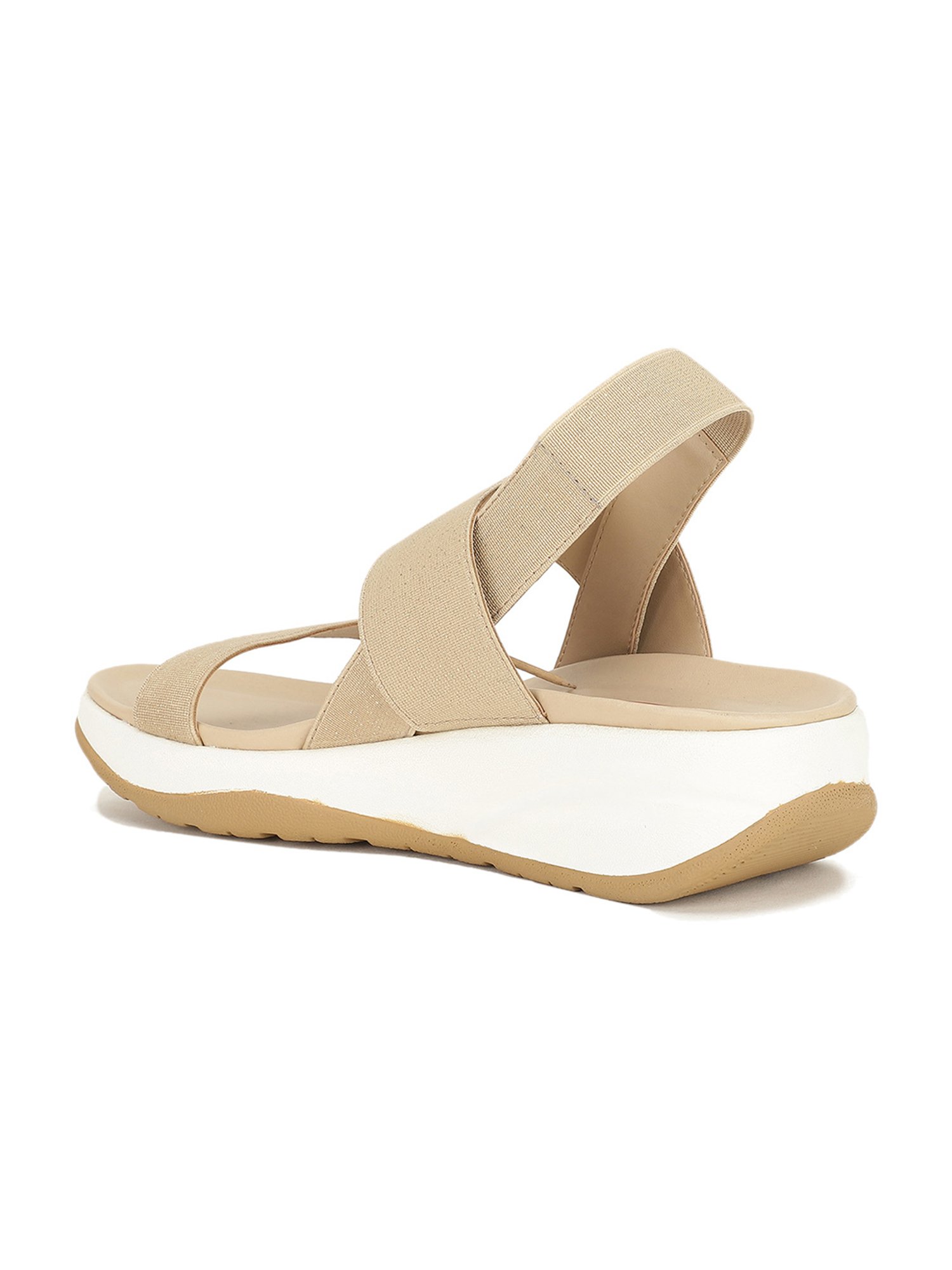 Bata Women's Red Label Beige Sling Back Wedges