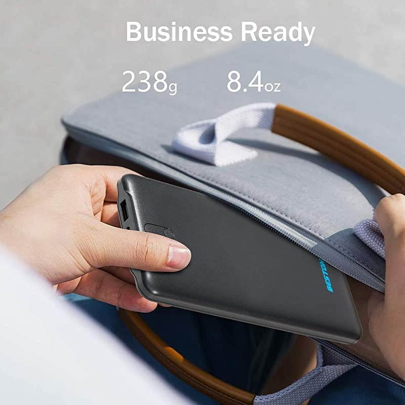 Portable Charger Ultra Slim 10000mAh Power Bank Dual HighSpeed Charging Port Battery Pack for iPhone Android Phones Tablets