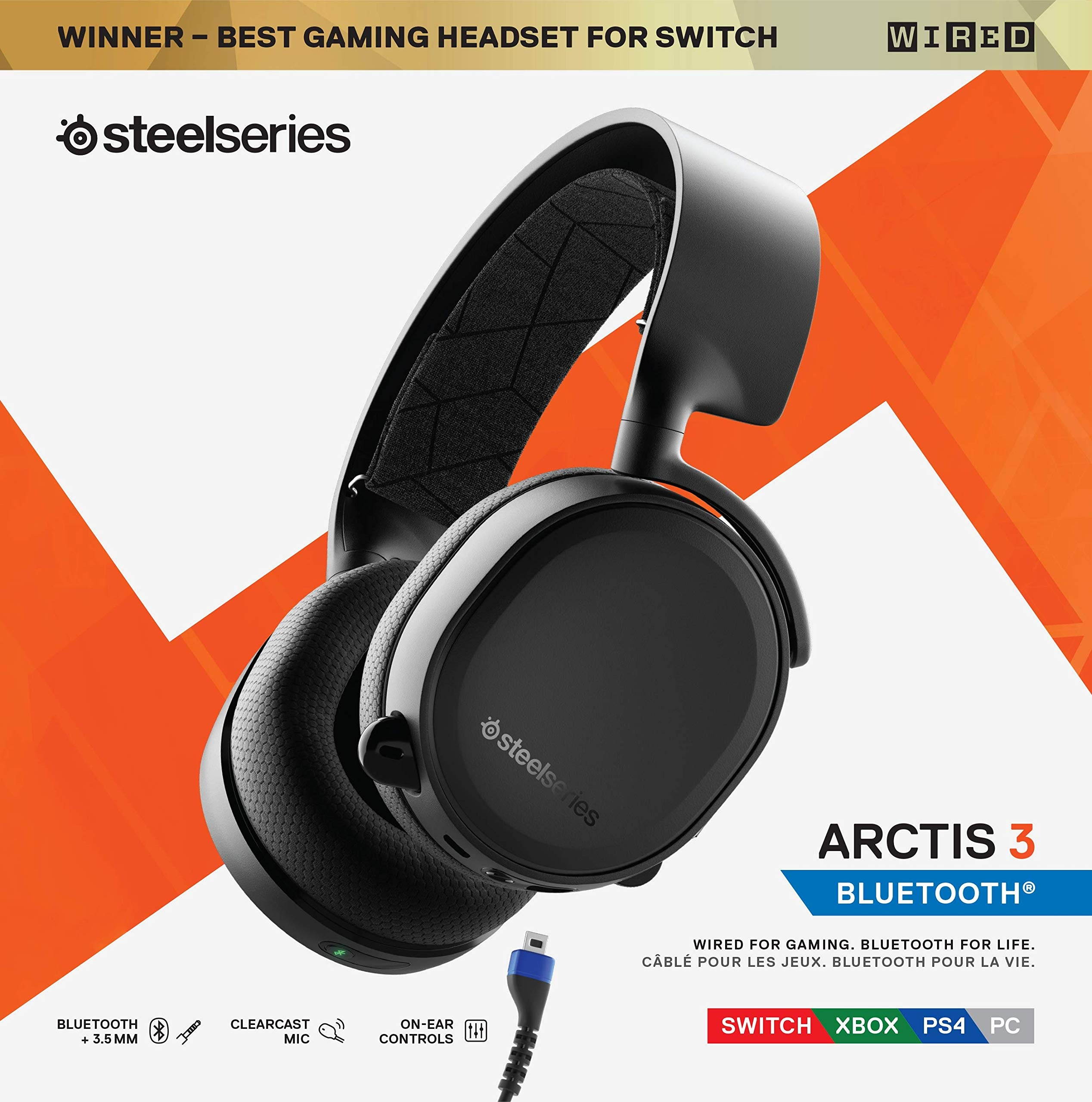 SteelSeries Arctis 3 Bluetooth Stereo Gaming Headset - Black