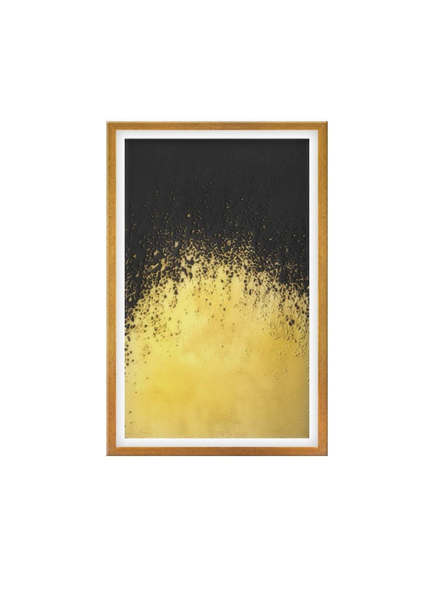 999Store Gold & Black Rustic Printed Canvas Painting