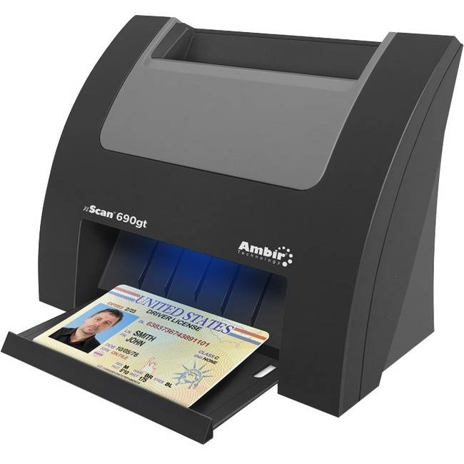 Ambir nScan 690gt DS690GT-AS Card Duplex ID Card Scanner with AmbirScan