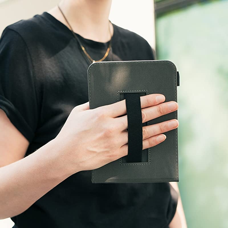 Cover Compatible with Kobo Aura ONE - Case with Strap + Stand - Rose Gold