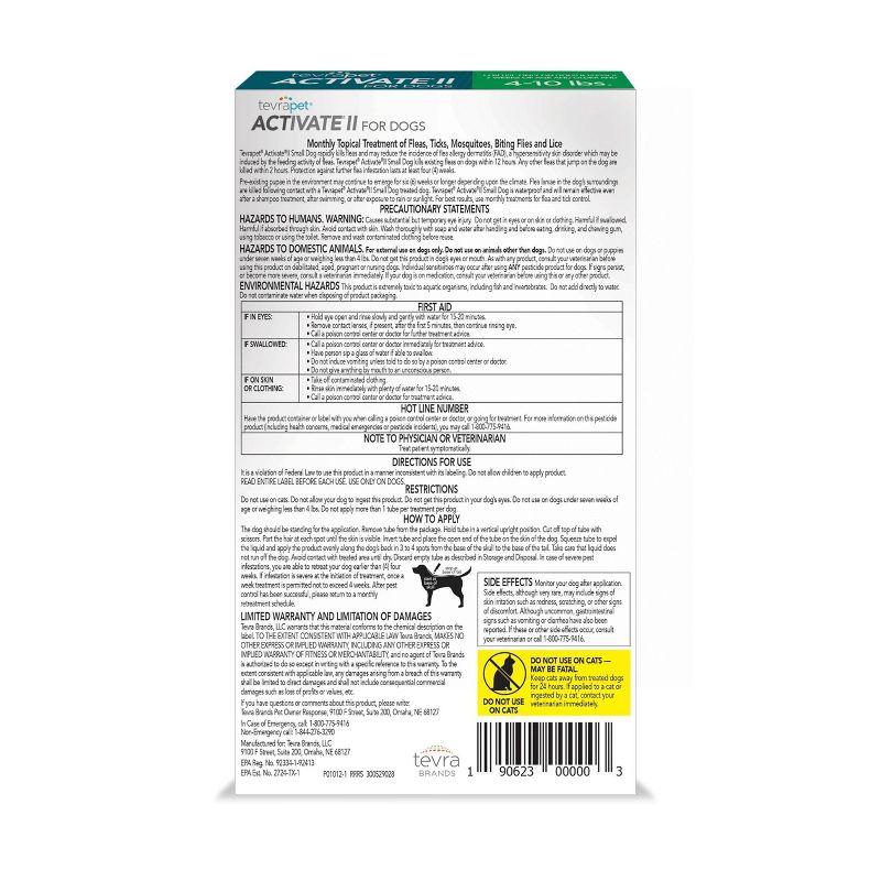 Tevra Pet Activate II Dog Insect Treatment - 4 Doses