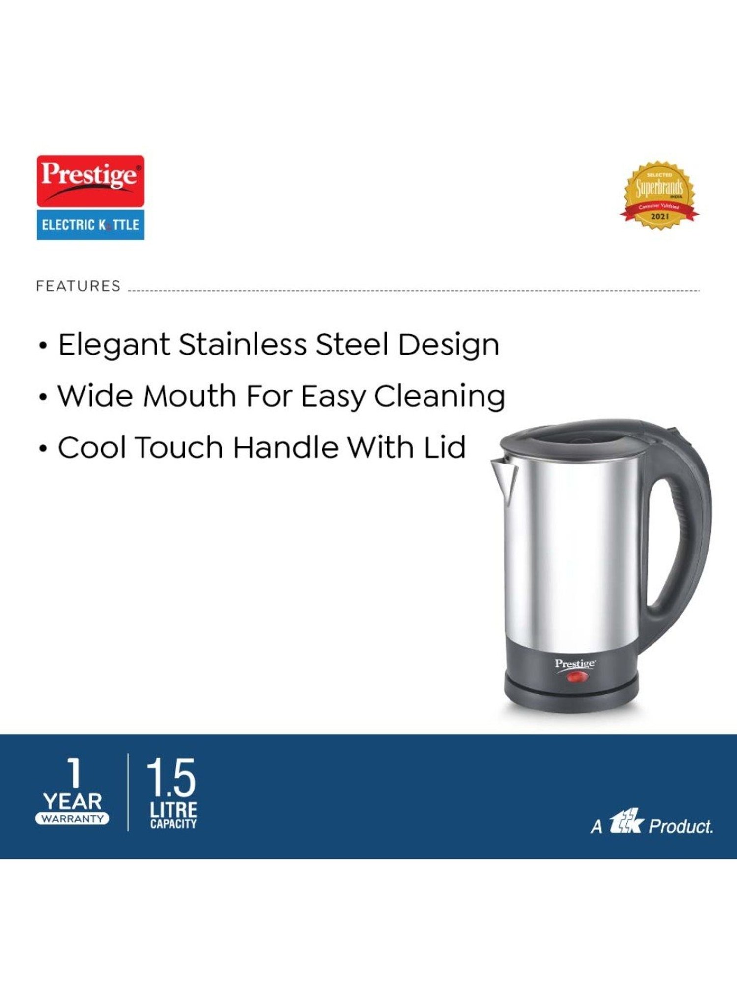 Pigeon by Stovekraft Swift Multi Cook Kettle 1.5L (Blue)