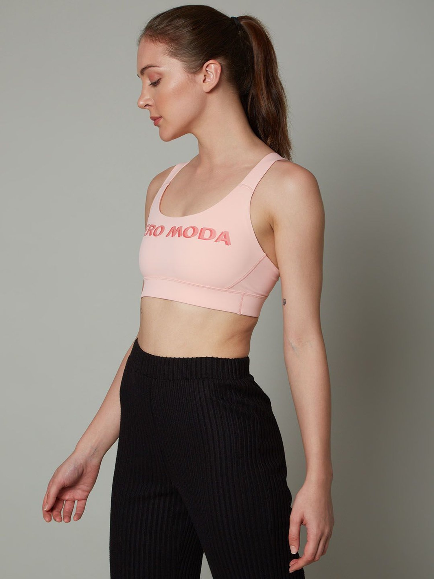 Clovia Teal Non Wired Padded Sports Bra