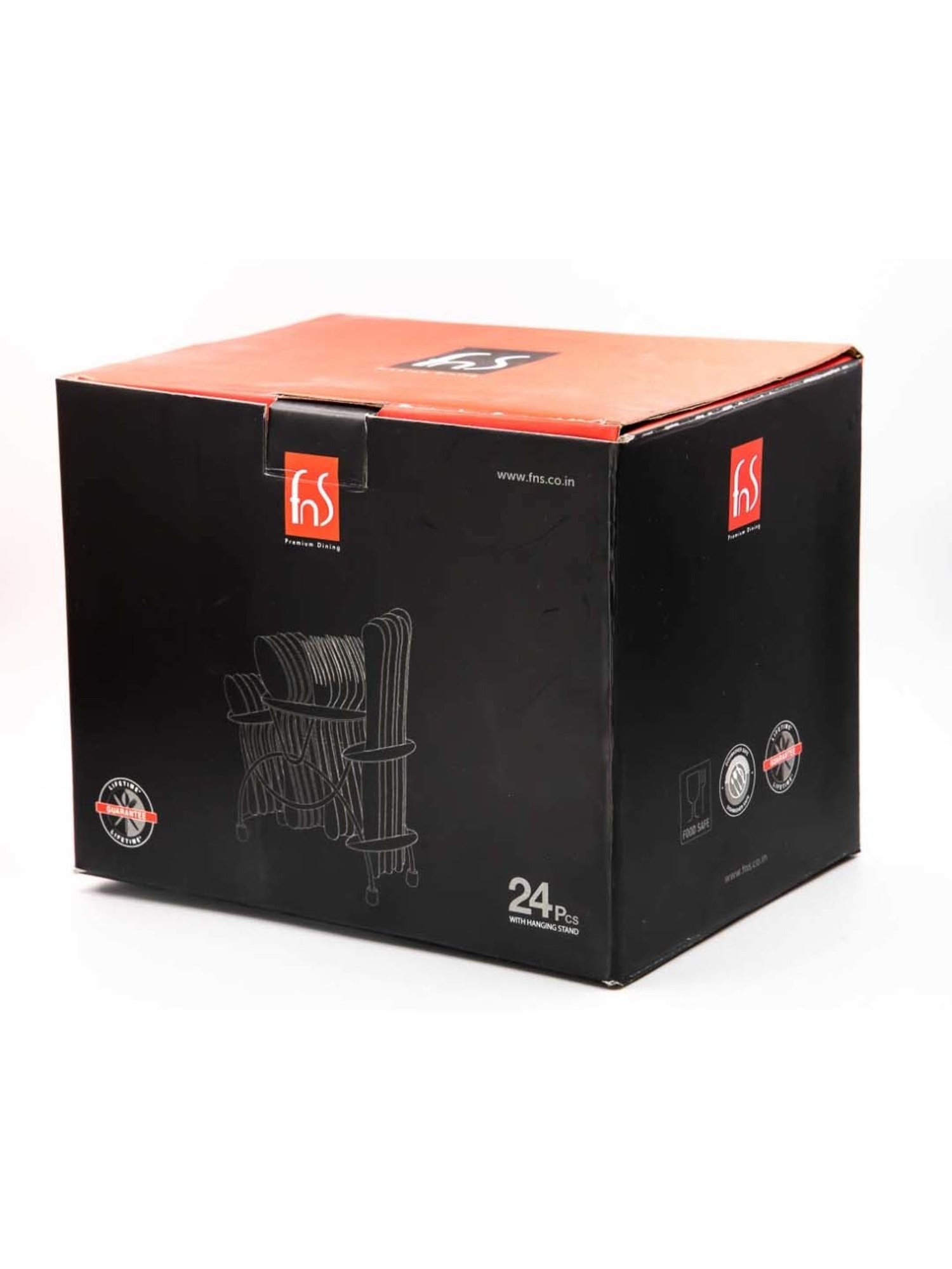 FnS Madrid Silver Stainless Steel Cutlery - Set of 18