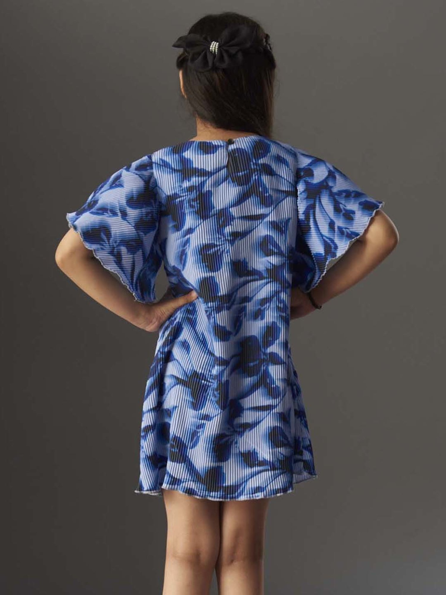 KidsDew Kids Navy Printed Dress