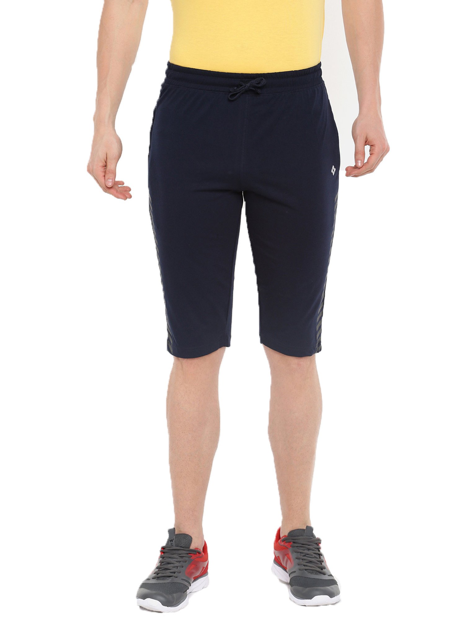 Dollar Navy Cotton Regular Fit Printed Shorts