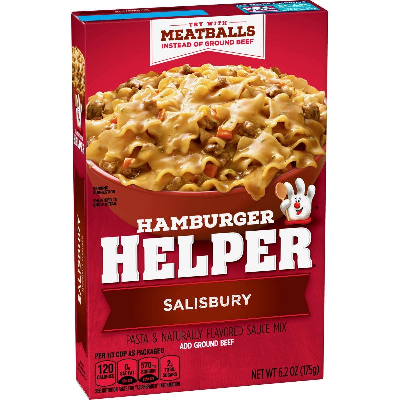 Betty Crocker SALISBURY Hamburger Helper 6.2oz (5 Pack)
