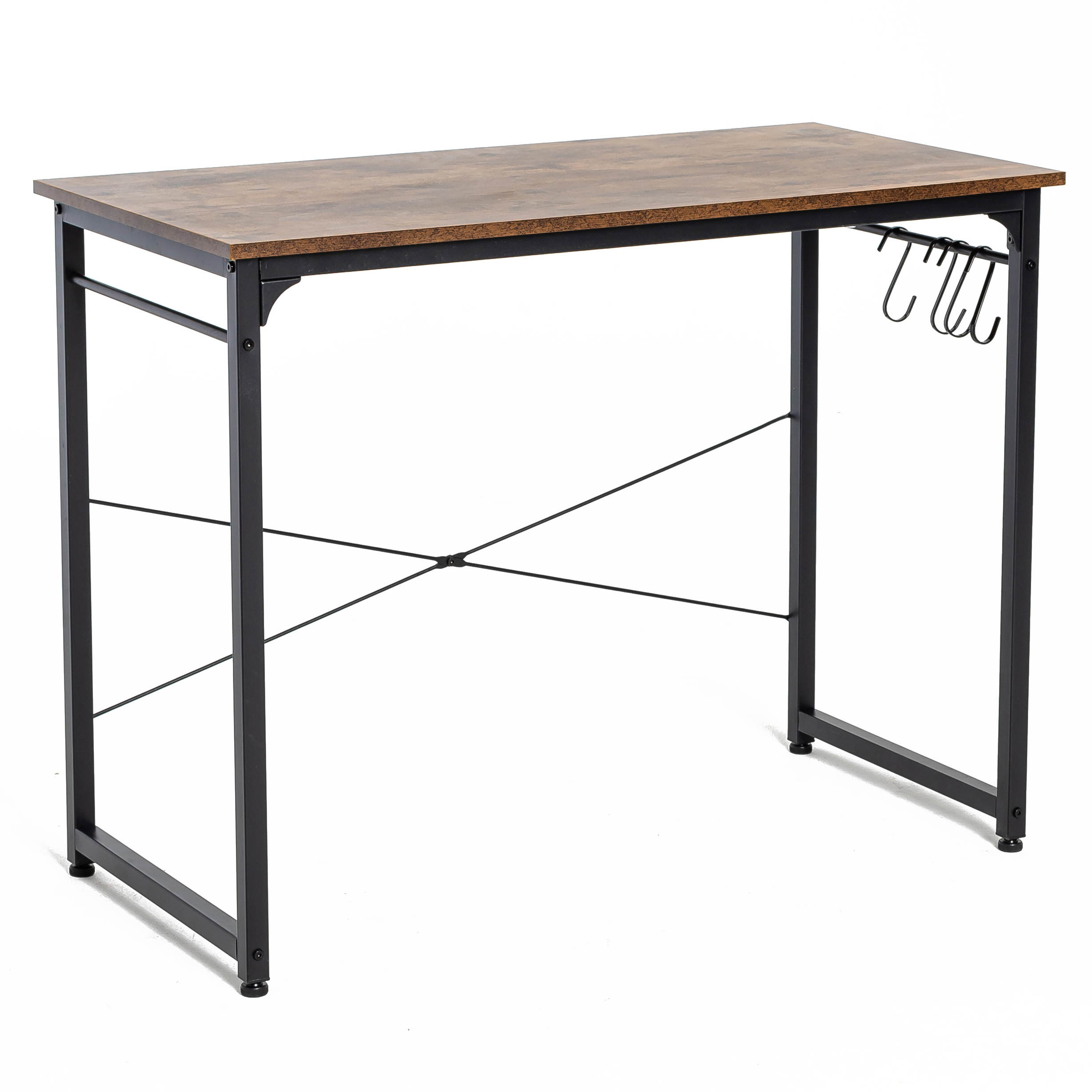 40" Home Office Desk Gaming Desk Modern Simple Desk Study Writing Table Small Computer Desk with 4 hooks