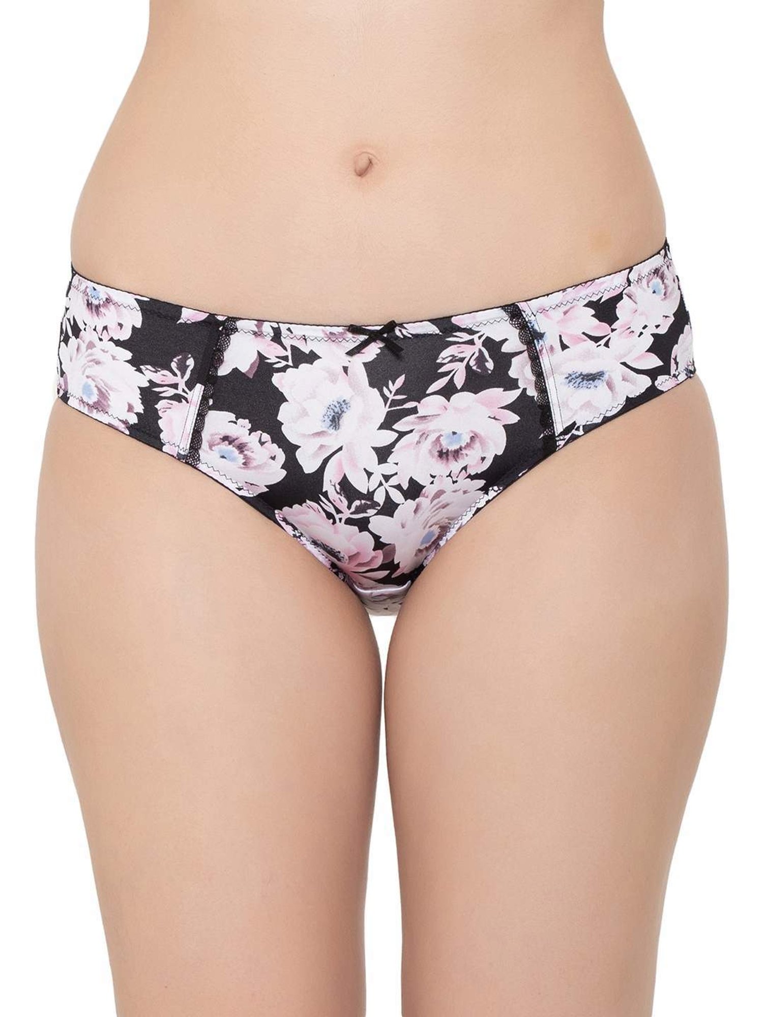 Triumph Black Floral Print Hipster Panty