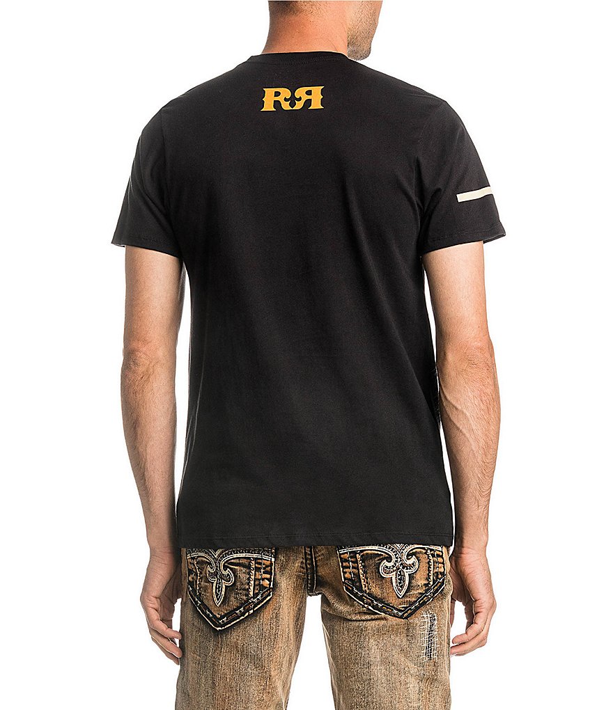 Rock Revival Short-Sleeve Yellow Logo Graphic Tee