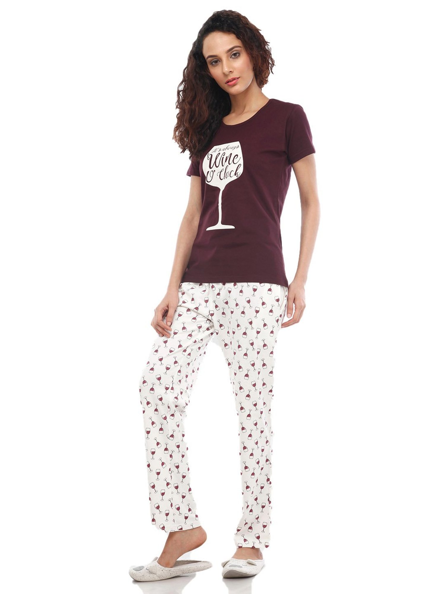 Nite Flite Multicolor Printed Top With Pyjamas