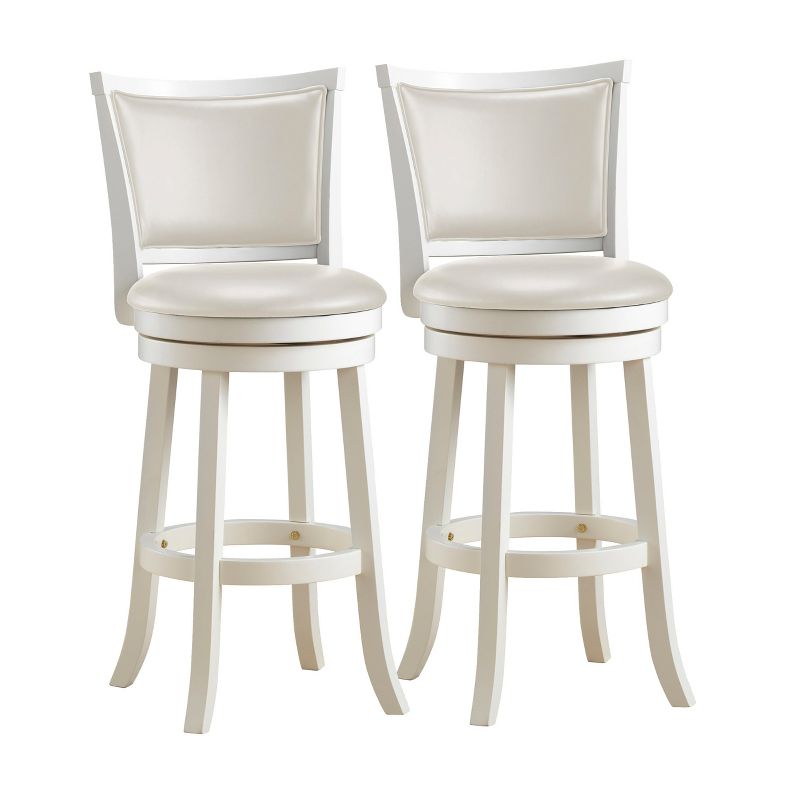 Set of 2 Counter Height Barstools White - CorLiving