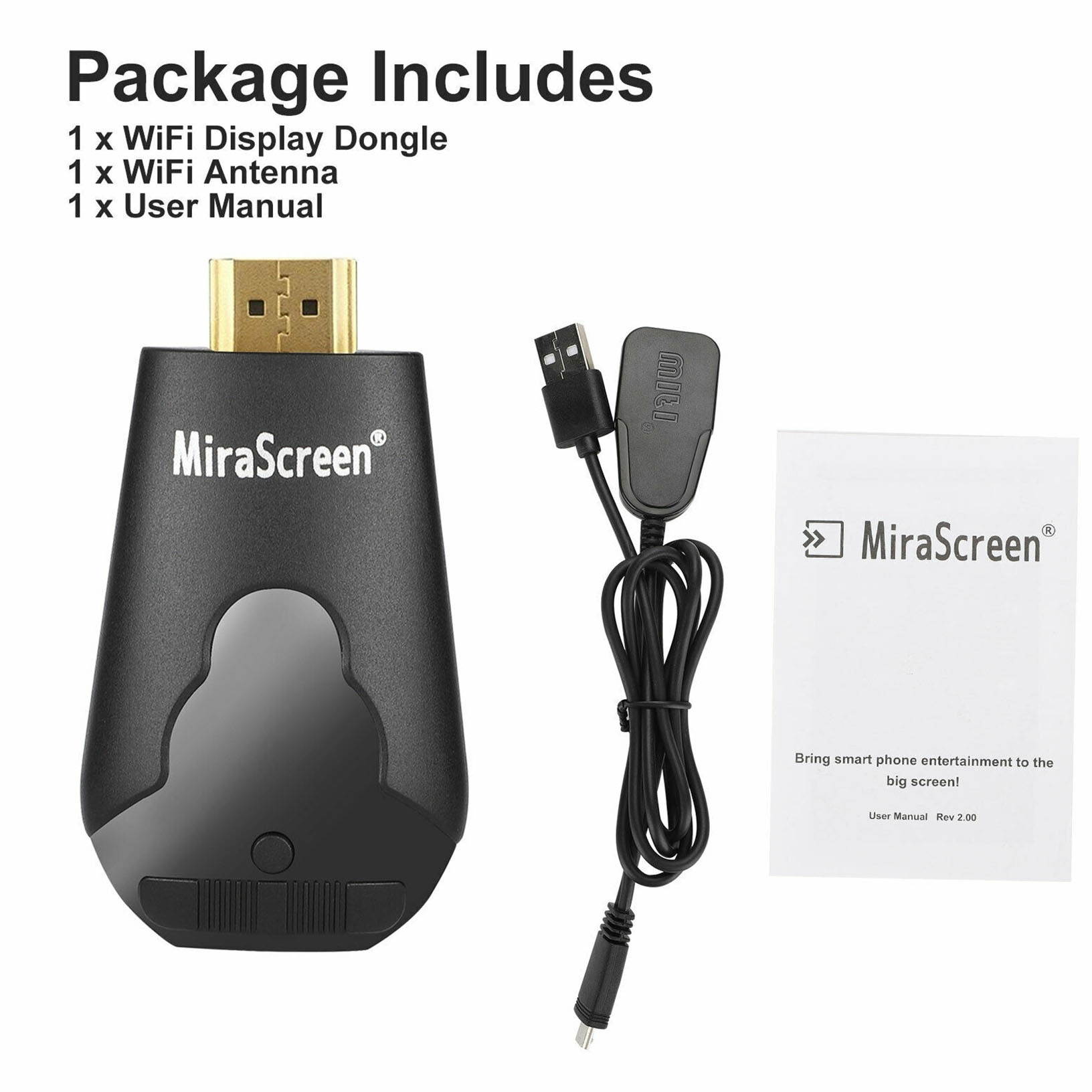 WIFI 1080P Wireless Display TV Dongle Adapter HDMI Receiver Airplay Miracast