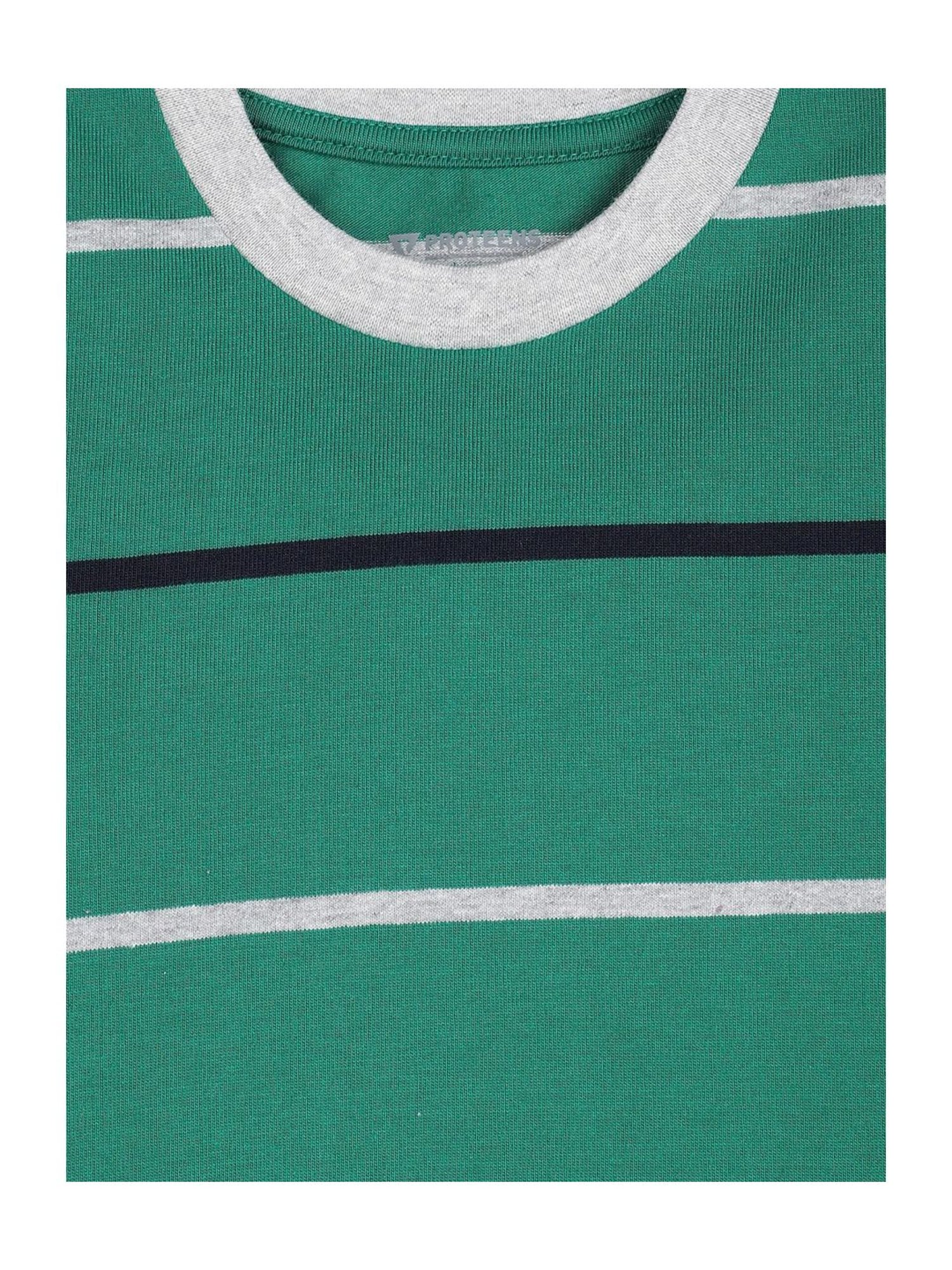 Proteens Kids Green Cotton Printed T-Shirt