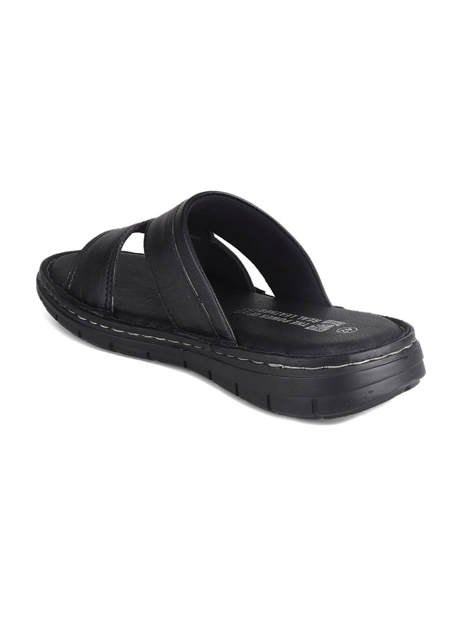 Red Chief Men's Black Casual Sandals