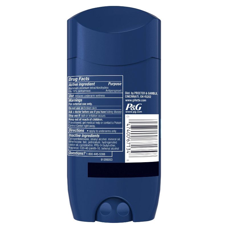 Gillette Comfort + DriTech Men's Antiperspirant Deodorant Invisible Solid Cool Wave - 3.4oz 