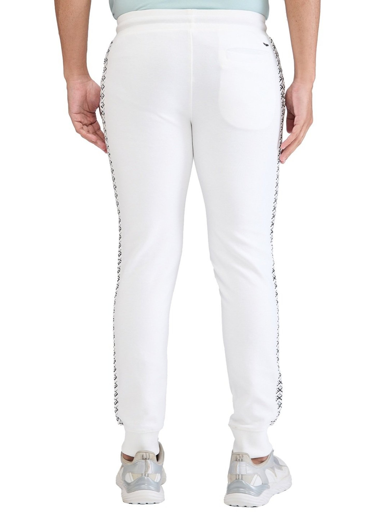 Park Avenue White Slim Fit Joggers