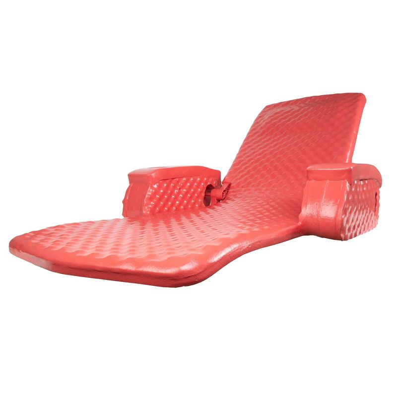 TRC Recreation Swimming Pool Soft Adjustable Folding Chair Lounge Float, Coral