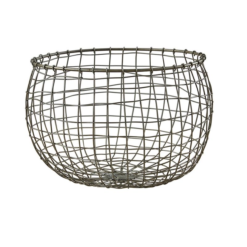 Split P Round Wire Basket - Gray