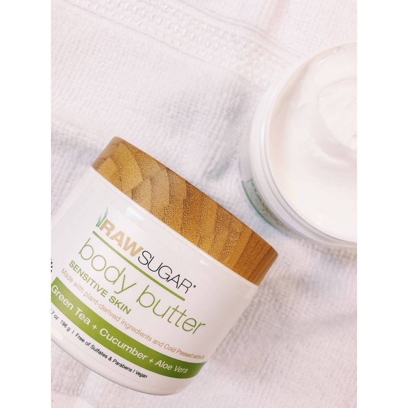 Raw Sugar Body Butter Green Tea + Cucumber + Aloe Vera - 7 oz