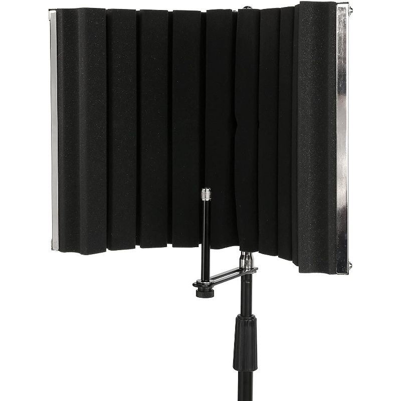 LyxPro VRI-30 Sound Absorbing and Vocal Recording Microphone Isolation Shield Panel For Home Office and Studio Portable & Foldable Stand Mount Adjustable
