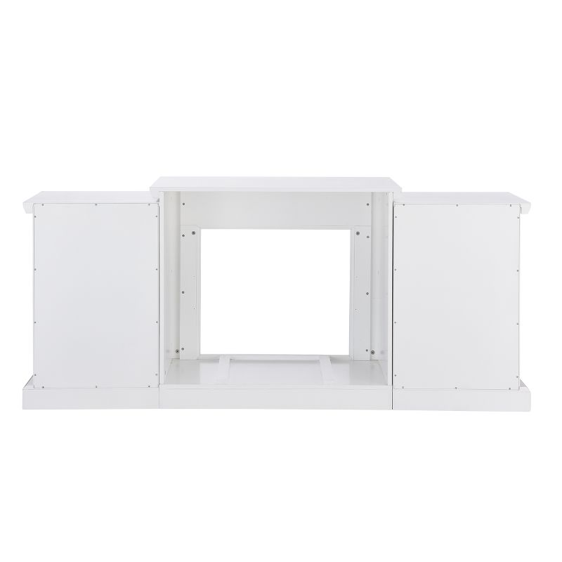 Aiden Lane Gilman Simulated Stone Electric Indoor Fireplace With Bookcases