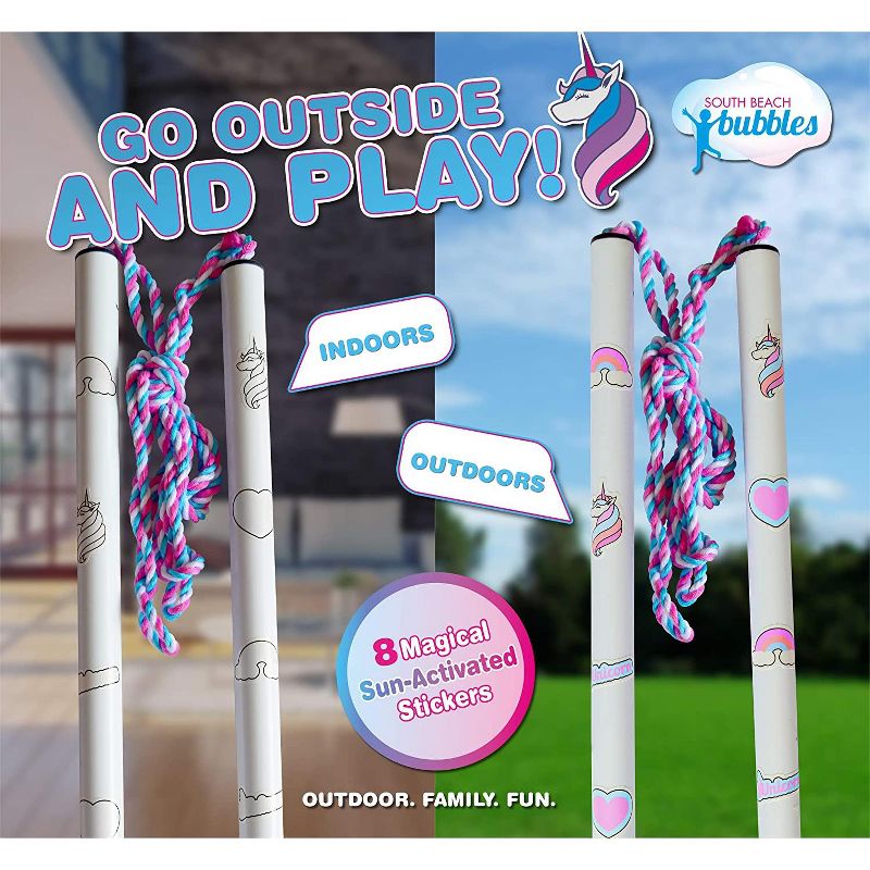 South Beach Bubbles WOWmazing Unicorn Giant Bubble Kit | Wand + 2 Packets Bubble Concentrate + 8 Stickers