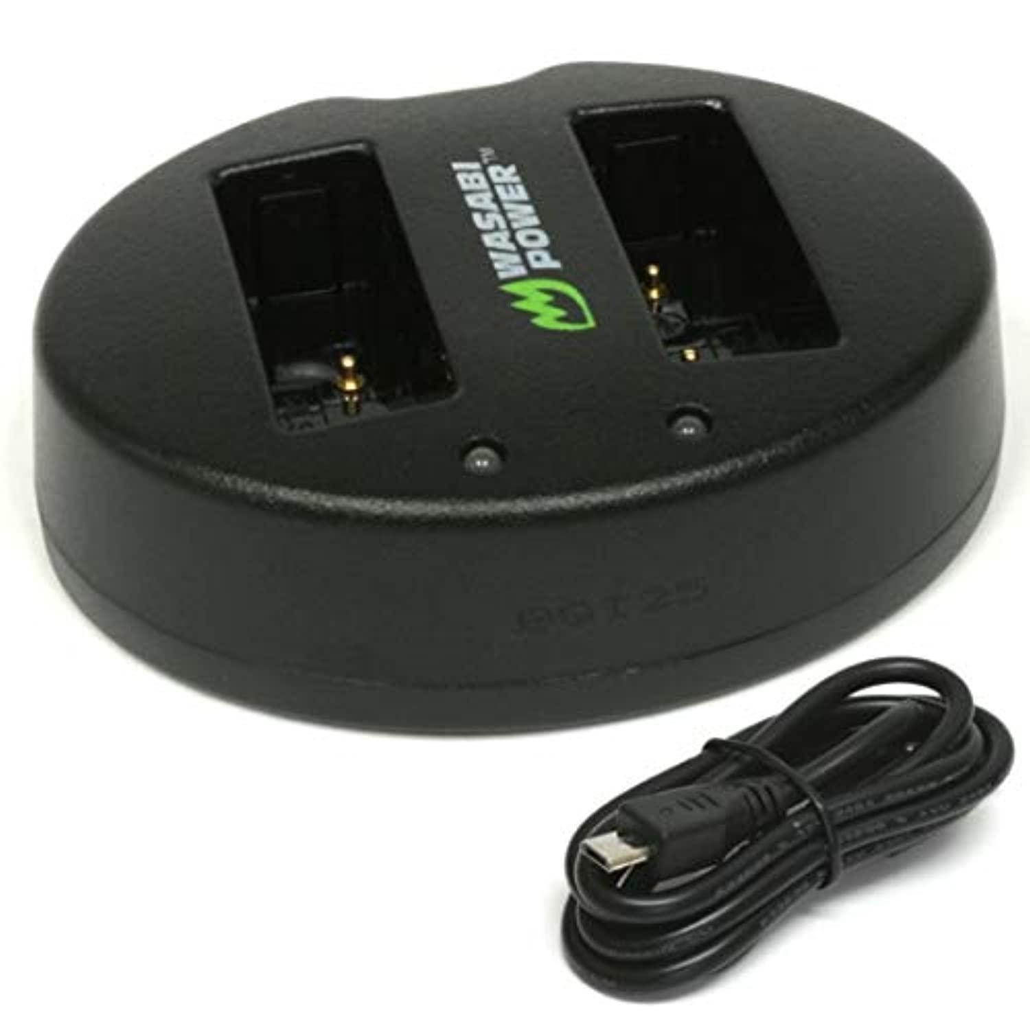 wasabi power dual usb battery charger for olympus bls1, bls5, bls50, psbls1, psbls5, psbcs1, bcs1, bcs5