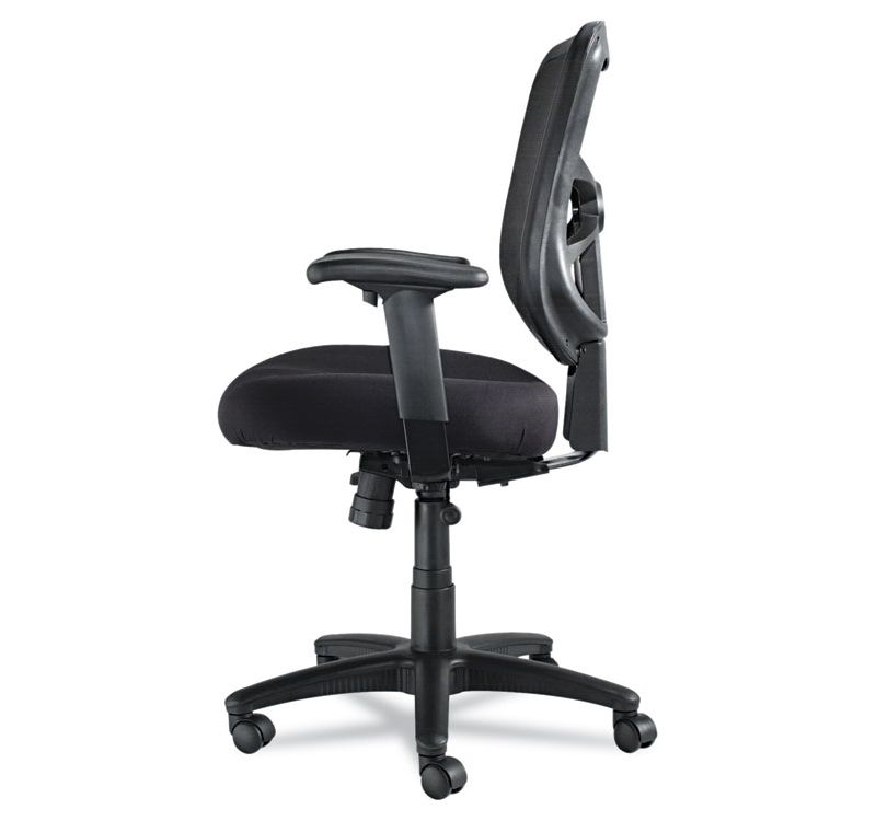 Alera Elusion Series Mesh Mid-Back Swivel/Tilt Chair, Black EL42BME10B