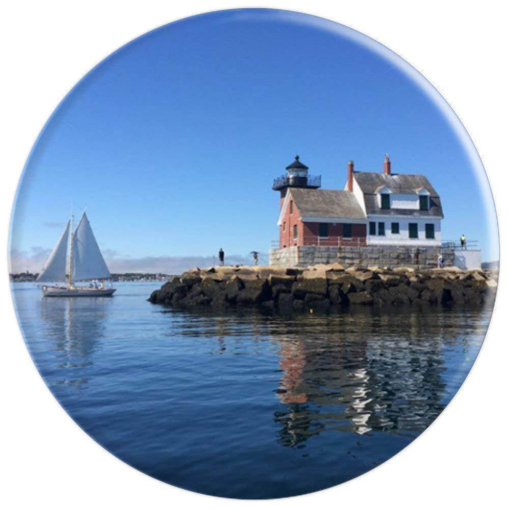 Lighthouse Sailboat Maine