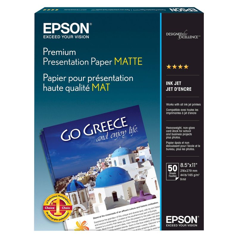 Epson Premium Presentation Paper Matte 8.5 X 11" - 50ct