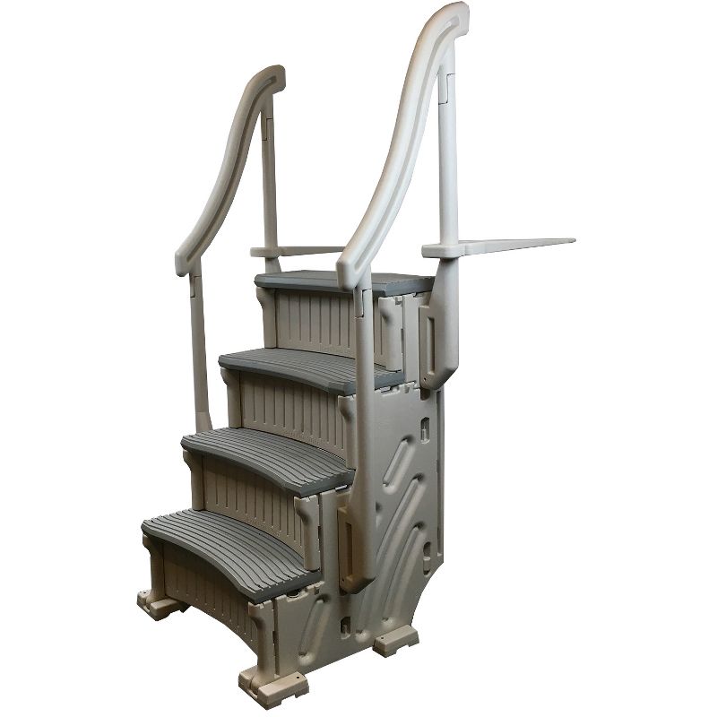 Confer 4-Step Above Ground Swimming Pool Curved Grand Entry Stair w/Add On Steps