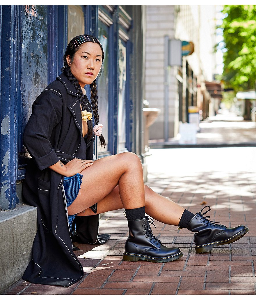 Dr. Martens Women's 1460 Smooth Leather Combat Boots