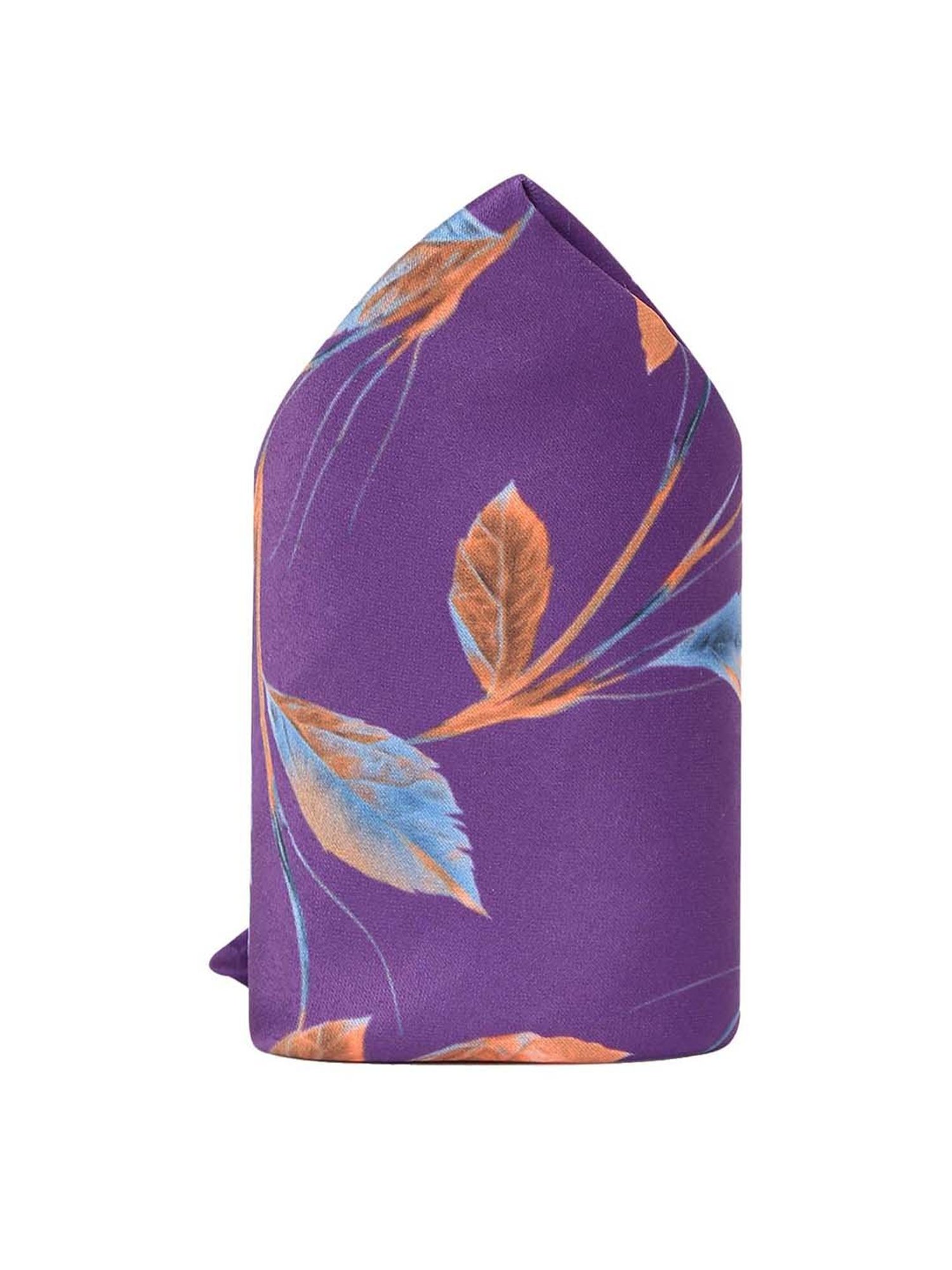 Tossido Purple Printed Pocket Square