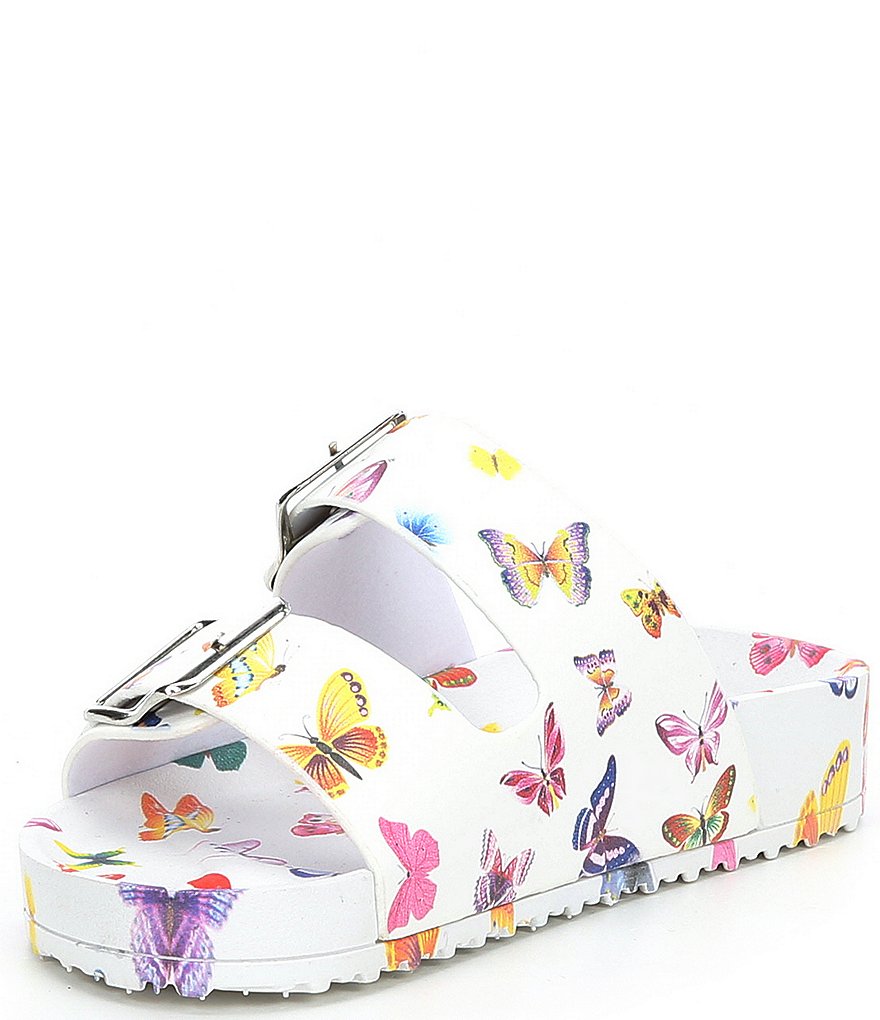 Steve Madden Girl's J-Thriled Butterfly Print Slide Sandals (Toddler)