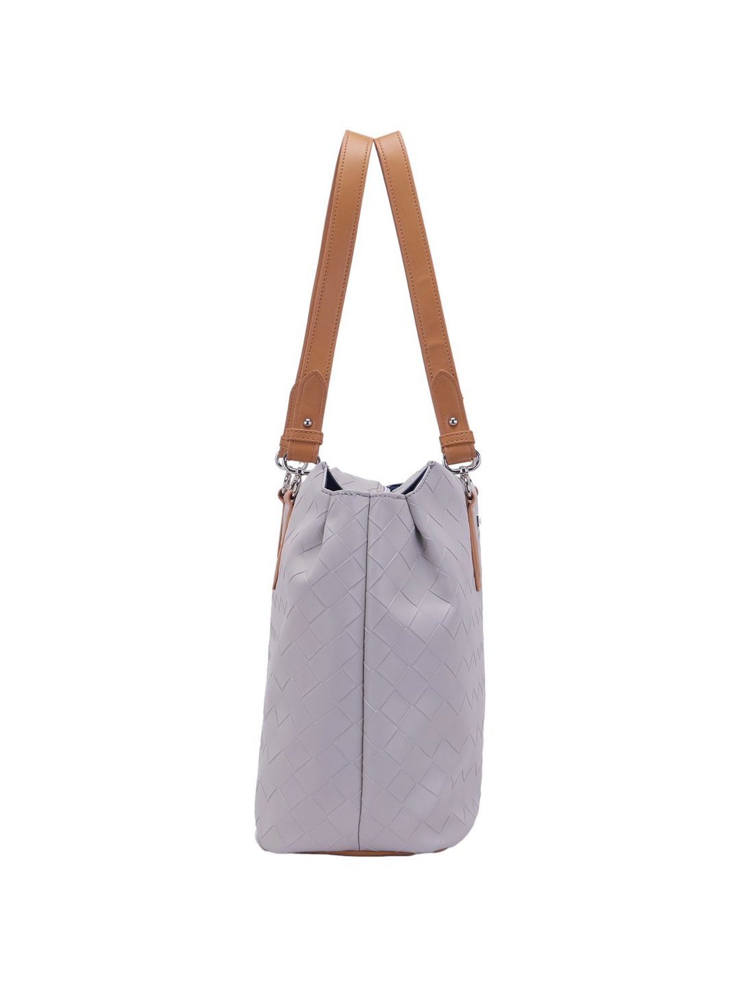 Nautica Grey & Taupe Textured Medium Tote Handbag
