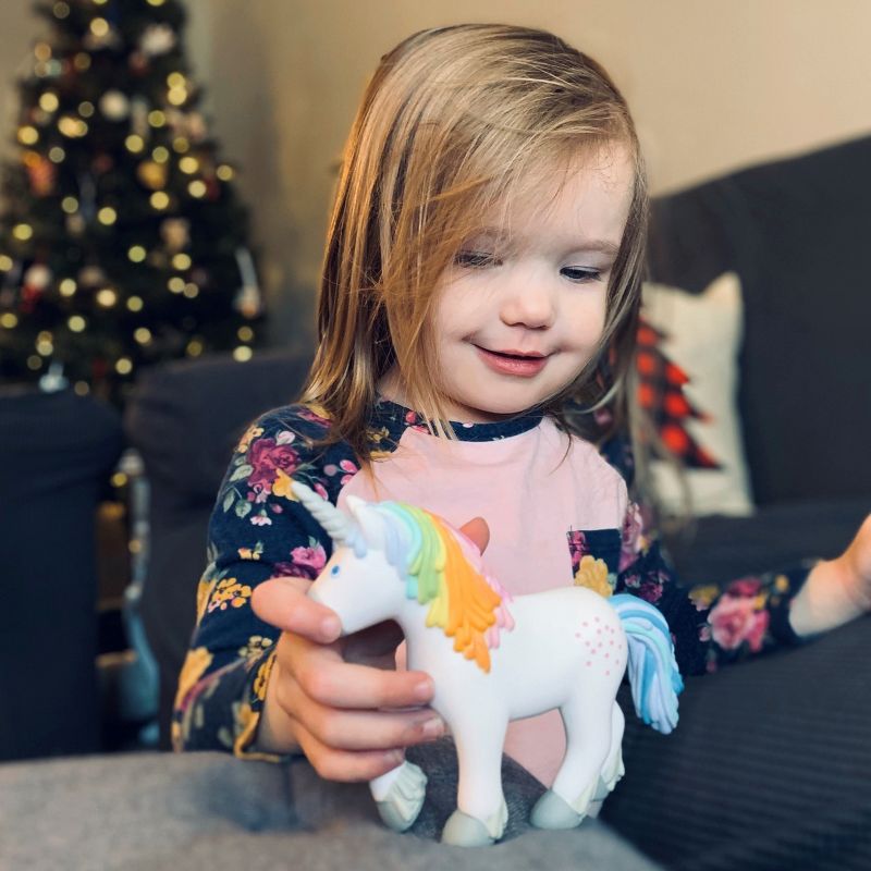 HABA Little Friends Unicorn Ruby Rainbow Chunky Plastic Toy Figure