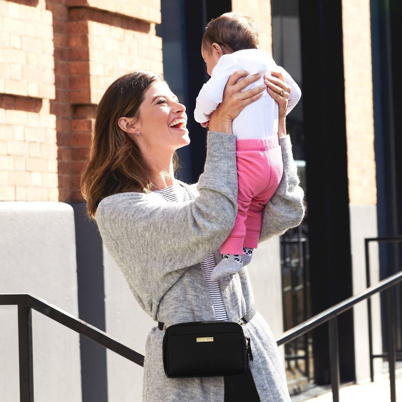 Skip Hop Adjustable Greenwich Easy-Access Convertible Hip Pack Vegan Leather - Black