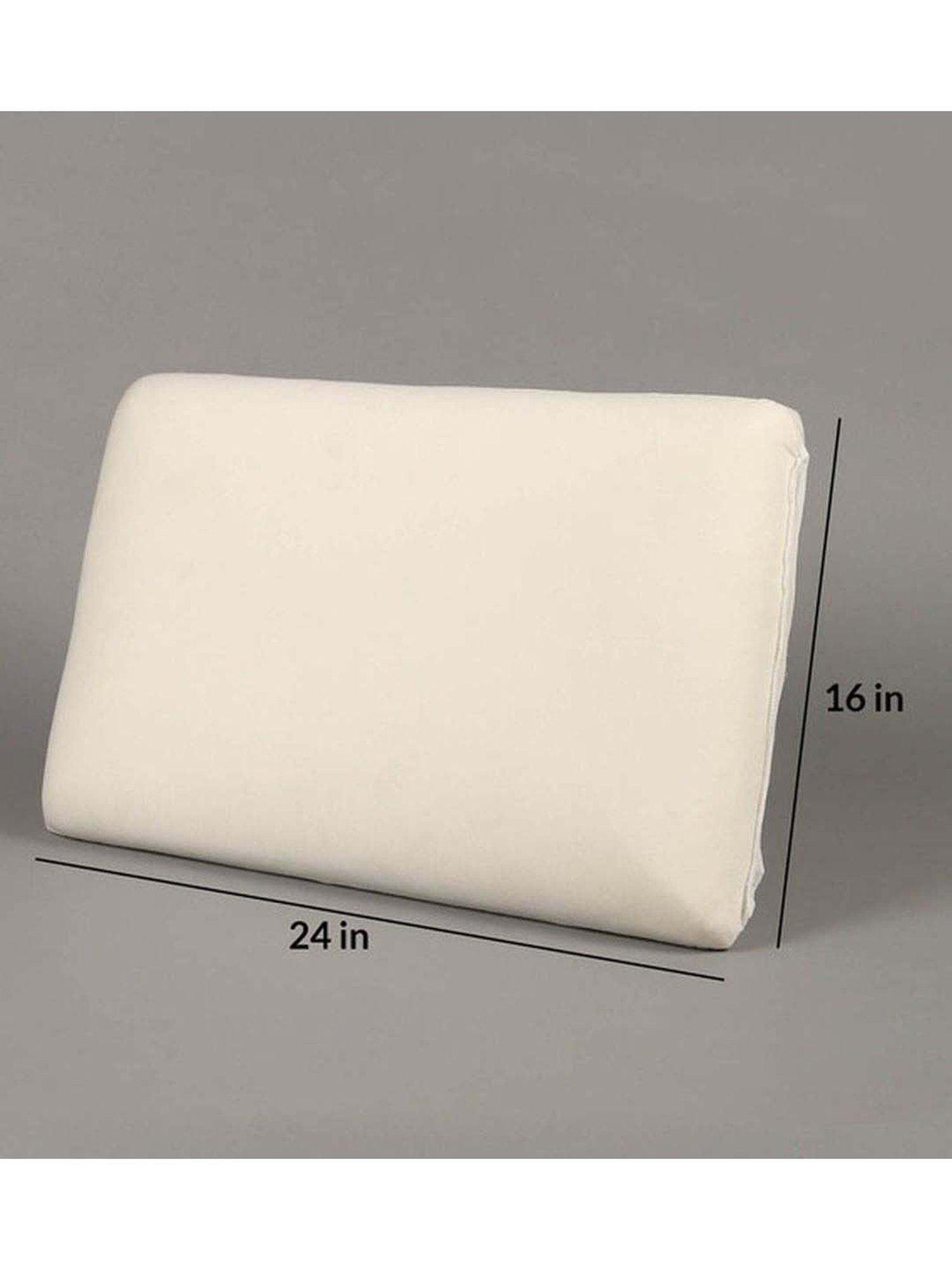 MFD HOME Furnishing Premium Cotton Off White Eva Memory Foam Pillow - Set of 1