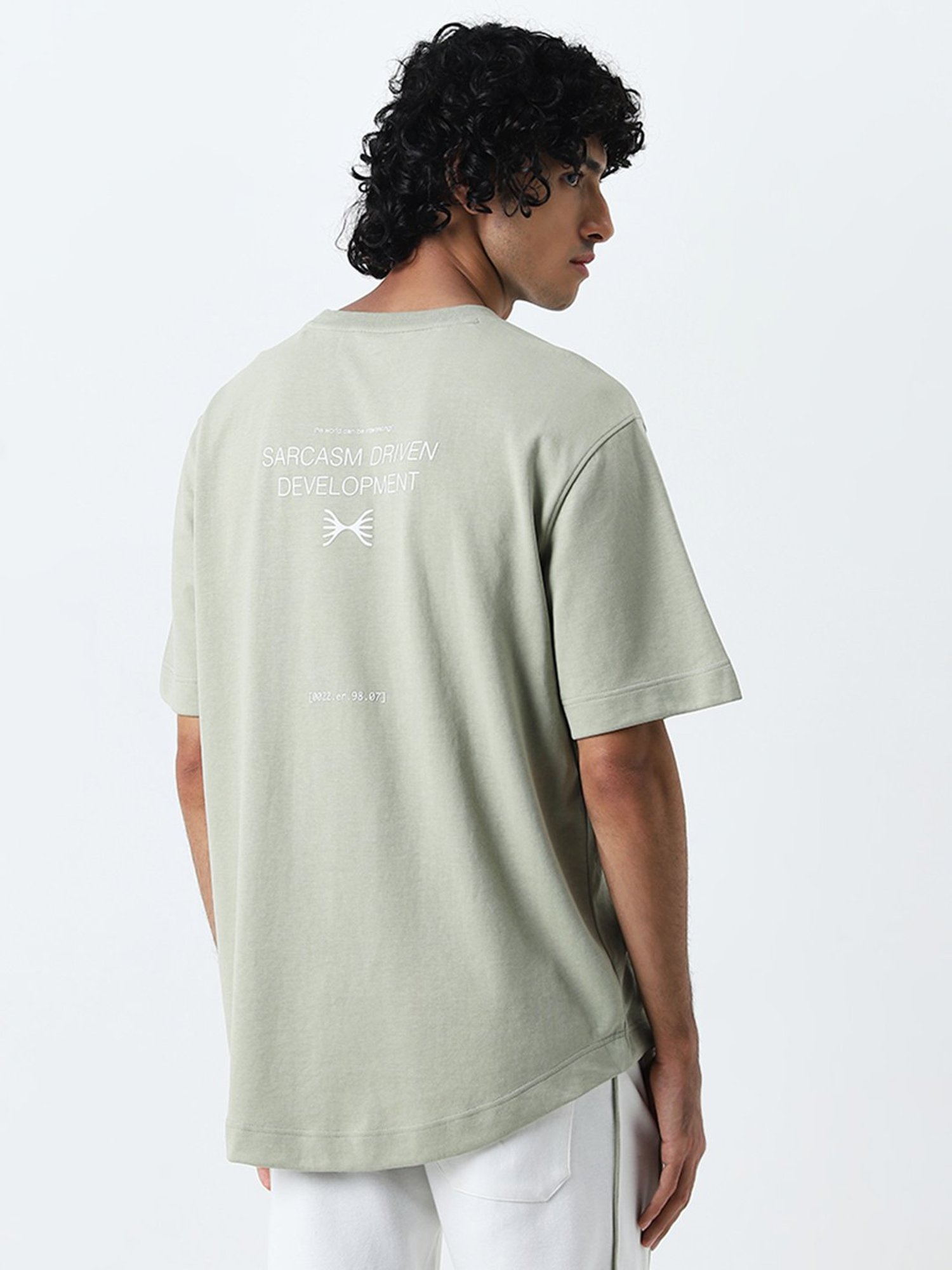 Studiofit by Westside Sage Text Printed Relaxed-Fit T-Shirt