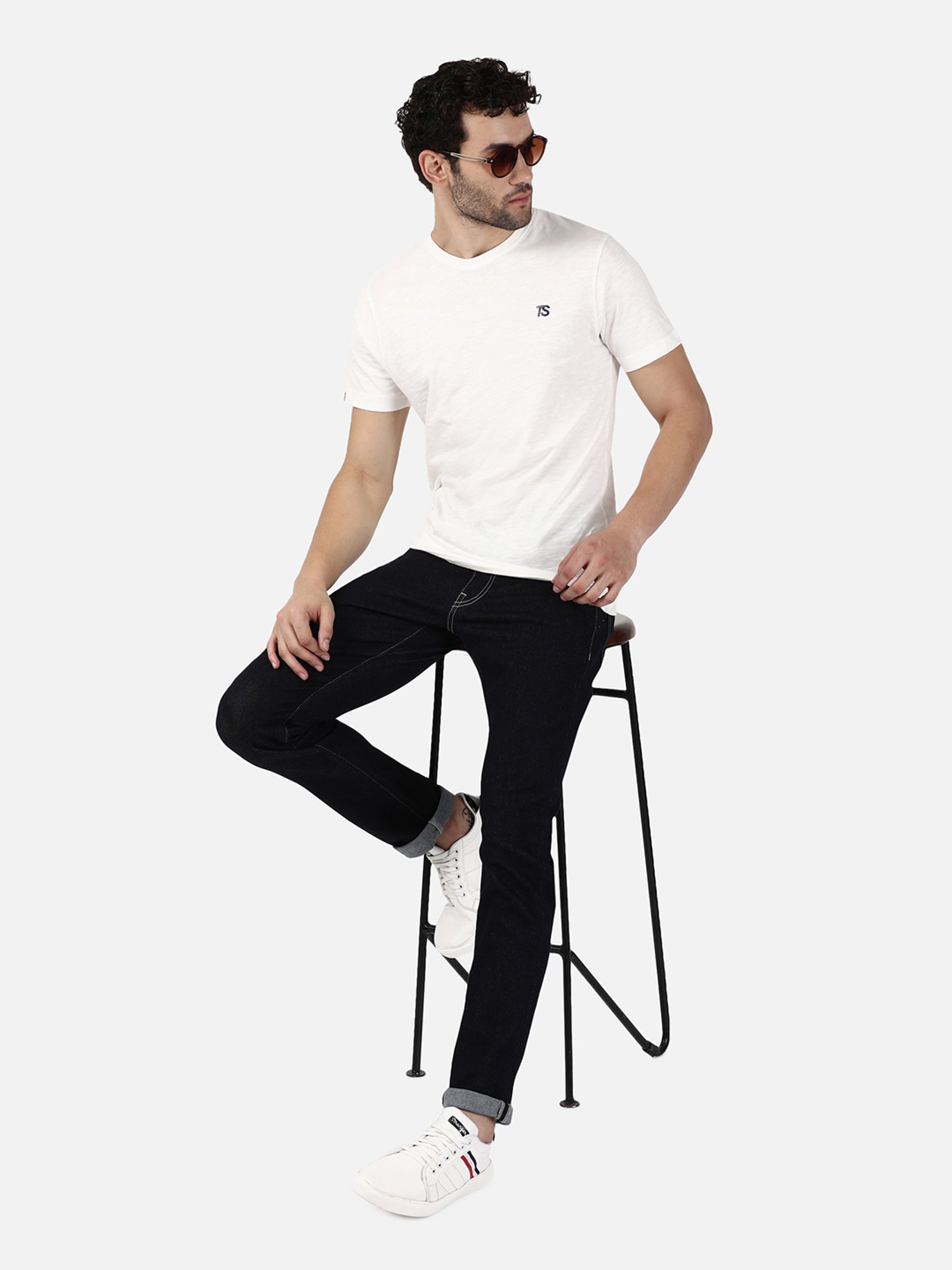 Passion Dark Blue Slim Fit Lightly Washed Jeans