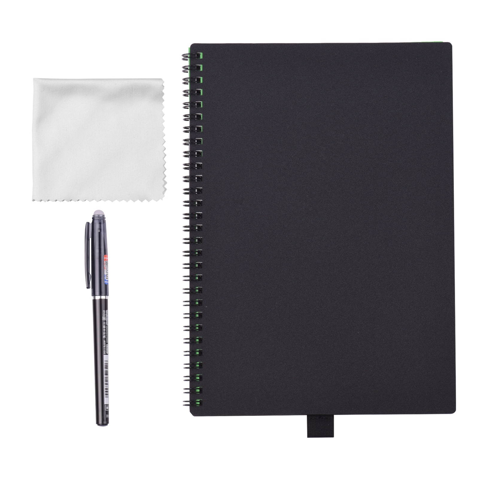 Aibecy Erasable Reusable Smart Notebook Hardcover Writing Note Book Journal Wet Hot Erase B5 Size 30 Sheet with Erasable Pen Cloth for Office School Students Travelers