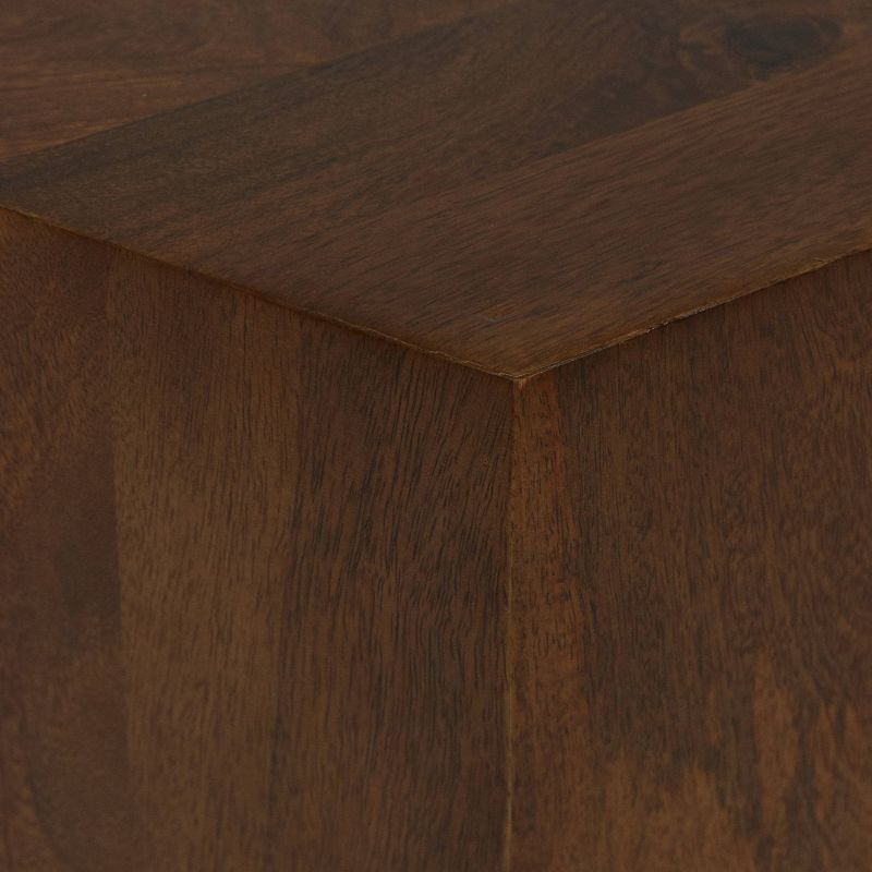 Missoula Contemporary Handcrafted Mango Wood Hexagonal Coffee Table Honey Brown - Christopher Knight Home