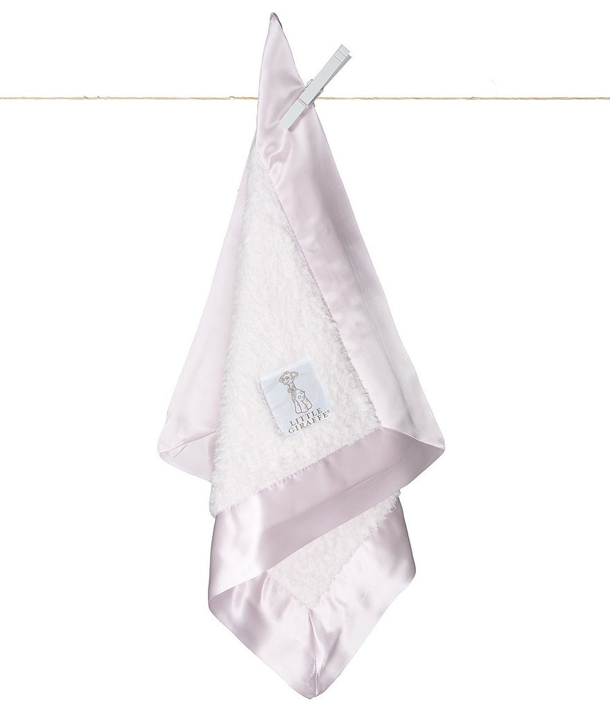 Little Giraffe Baby Satin Trim Chenille Blanket