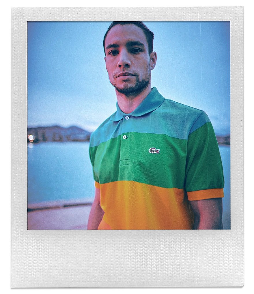 Lacoste Rainbow Stripe Short-Sleeve Polo Shirt